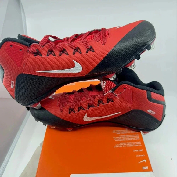 NEW Nike Alpha Pro Skin Football Cleats Shoes Lace-Up Red Size 13.5 742766-602 main image 4